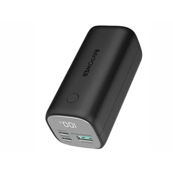 Ravpower 14000Mahpd30W 3-Port Portable Power Bank Black Global Version